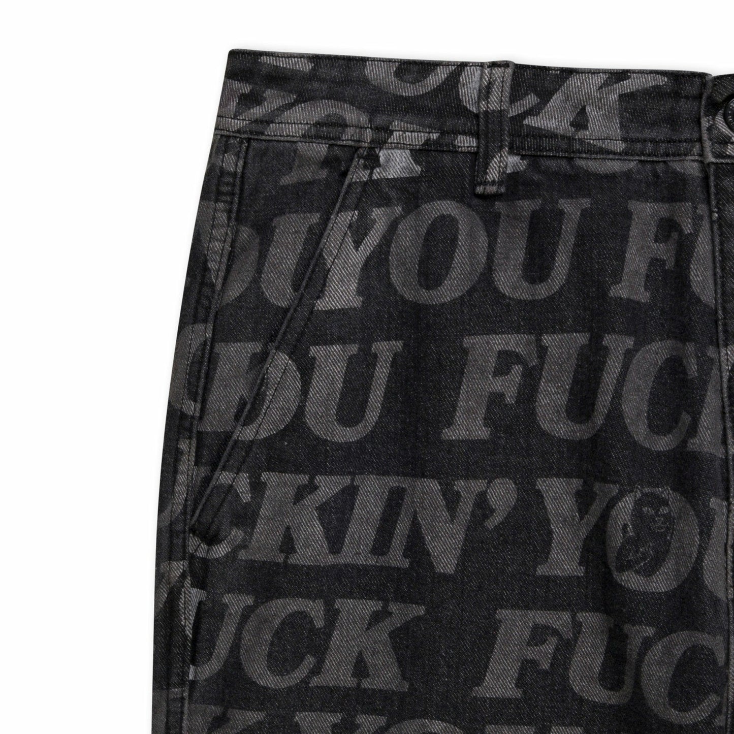 F.U.F.F. Washed Denim Pants (Black) - Ripndip