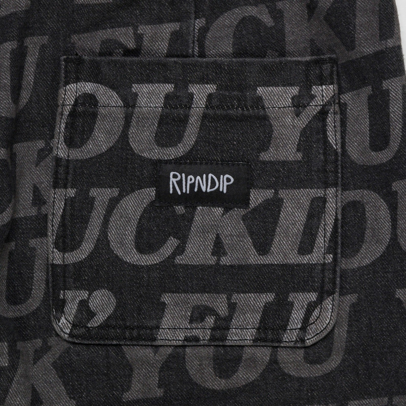 F.U.F.F. Washed Denim Pants (Black) - Ripndip
