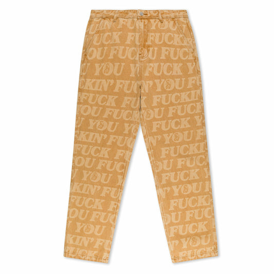 F.U.F.F. Washed Denim Pants (Light Brown Denim) - Ripndip