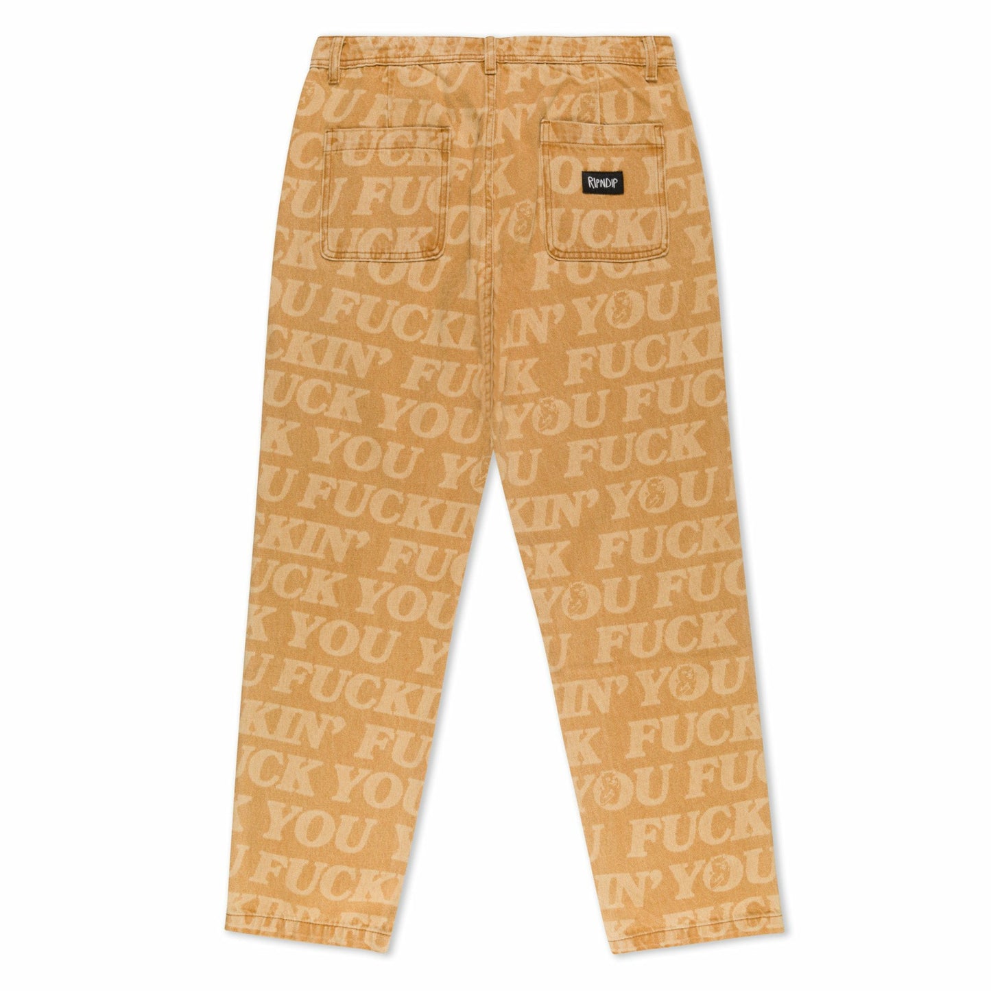 F.U.F.F. Washed Denim Pants (Light Brown Denim) - Ripndip