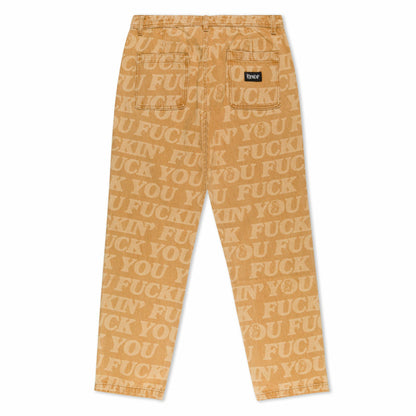 F.U.F.F. Washed Denim Pants (Light Brown Denim) - Ripndip