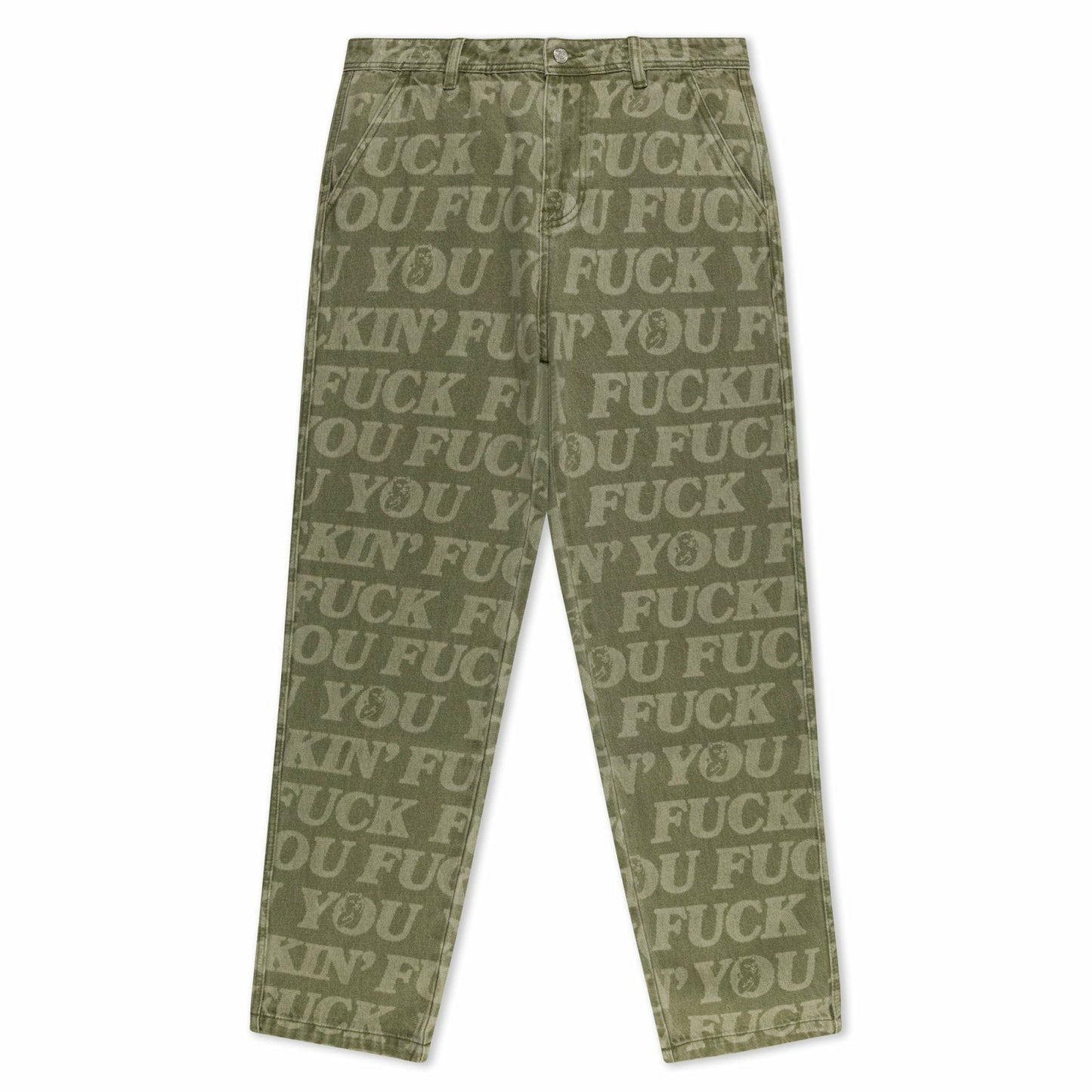 F.U.F.F. Washed Denim Pants (Light Olive Denim) - Ripndip