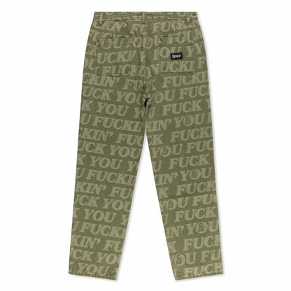 F.U.F.F. Washed Denim Pants (Light Olive Denim) - Ripndip