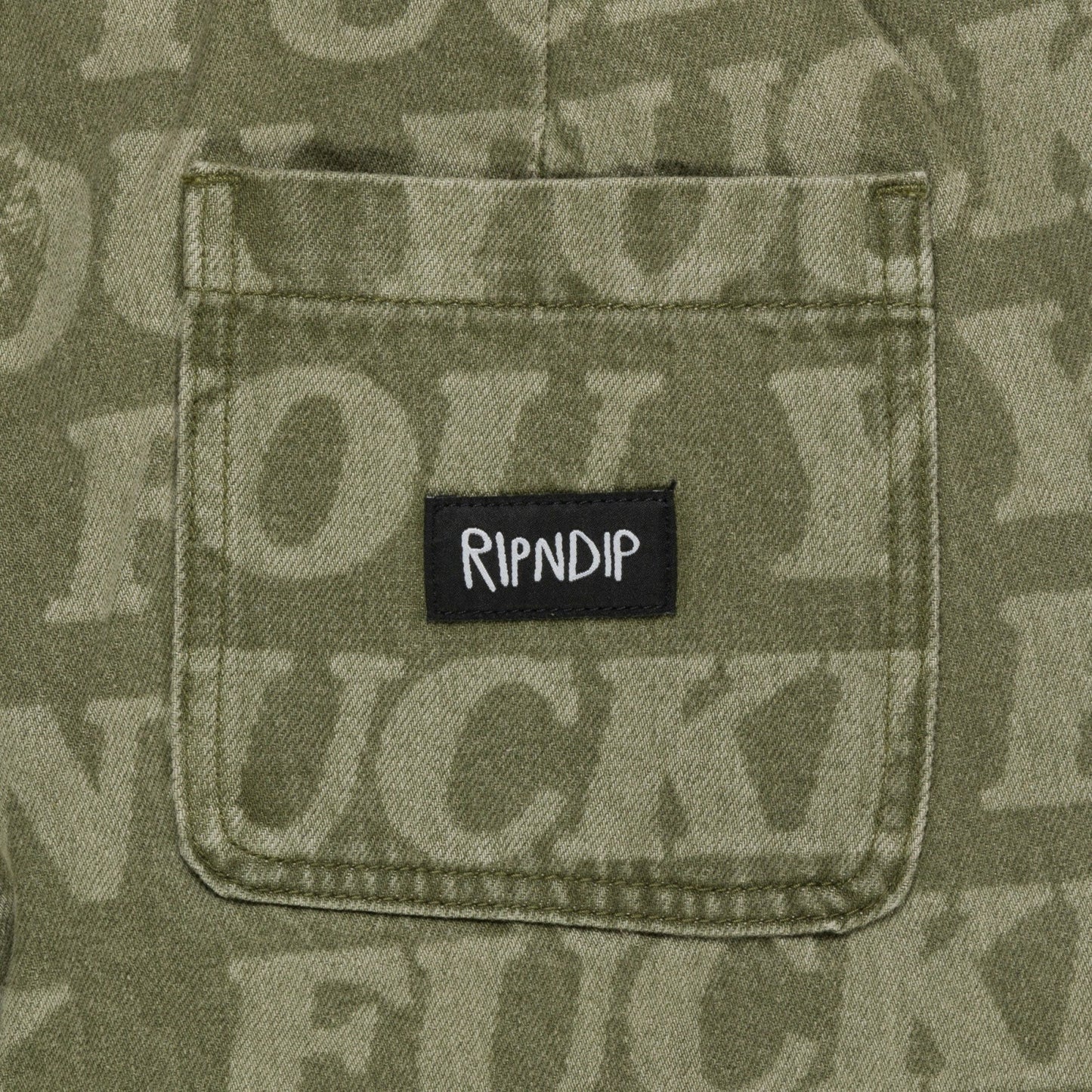 F.U.F.F. Washed Denim Pants (Light Olive Denim) - Ripndip