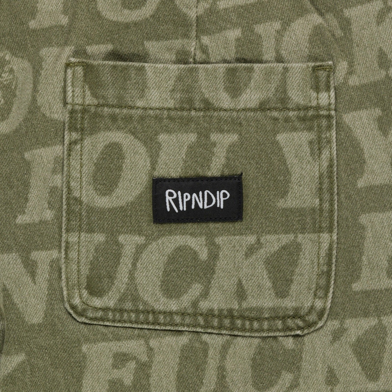 F.U.F.F. Washed Denim Pants (Light Olive Denim) - Ripndip
