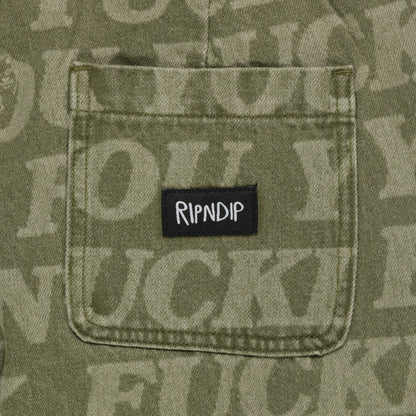 F.U.F.F. Washed Denim Pants (Light Olive Denim) - Ripndip