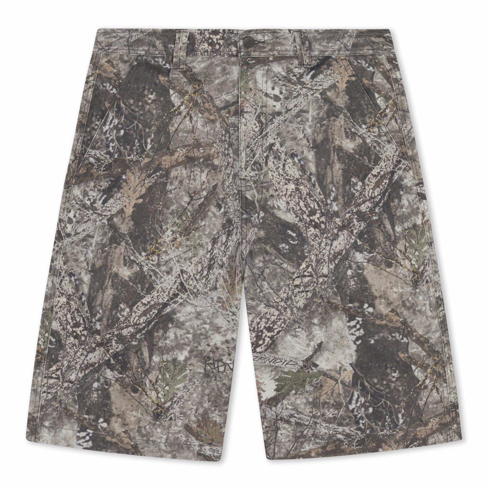 Nermal Tree Camo Baggy Denim Shorts (Nerm Tree Camo) - Ripndip