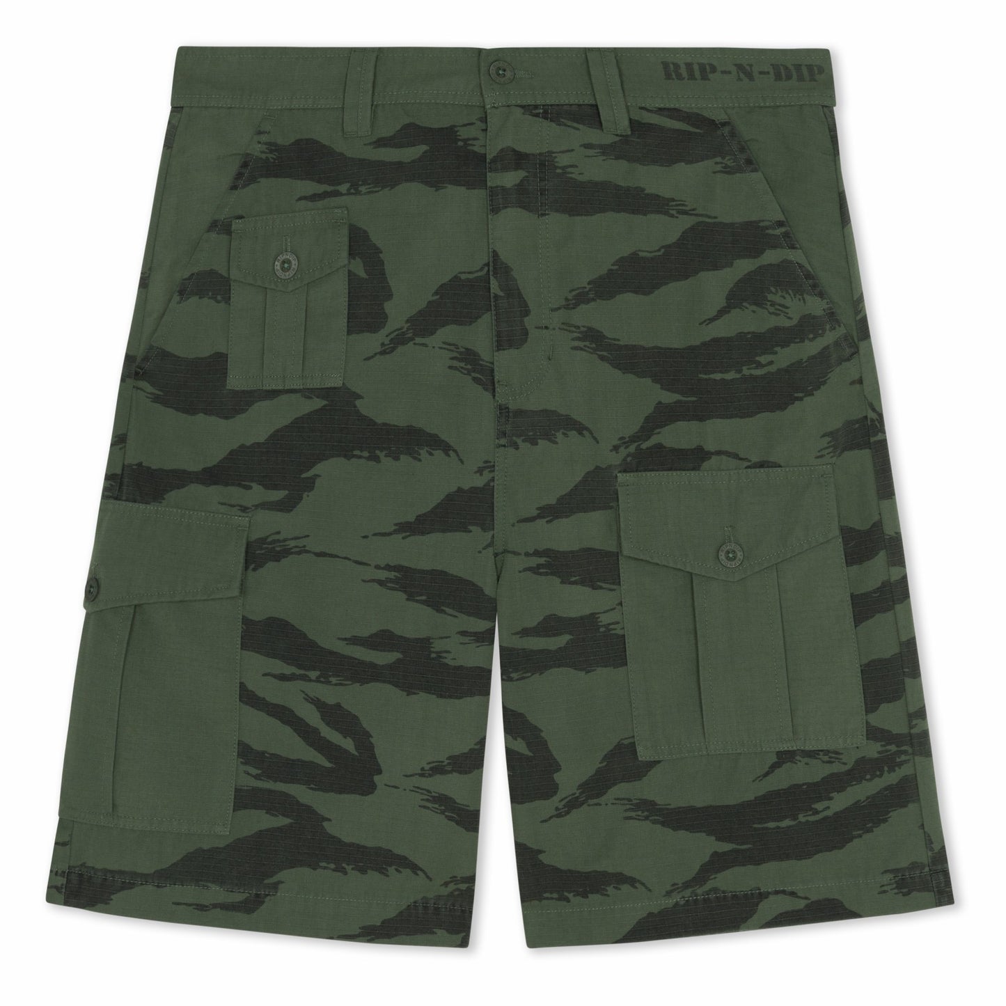 A Team Camo Cargo Shorts (Military Green) - Ripndip