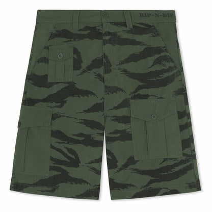 A Team Camo Cargo Shorts (Military Green) - Ripndip
