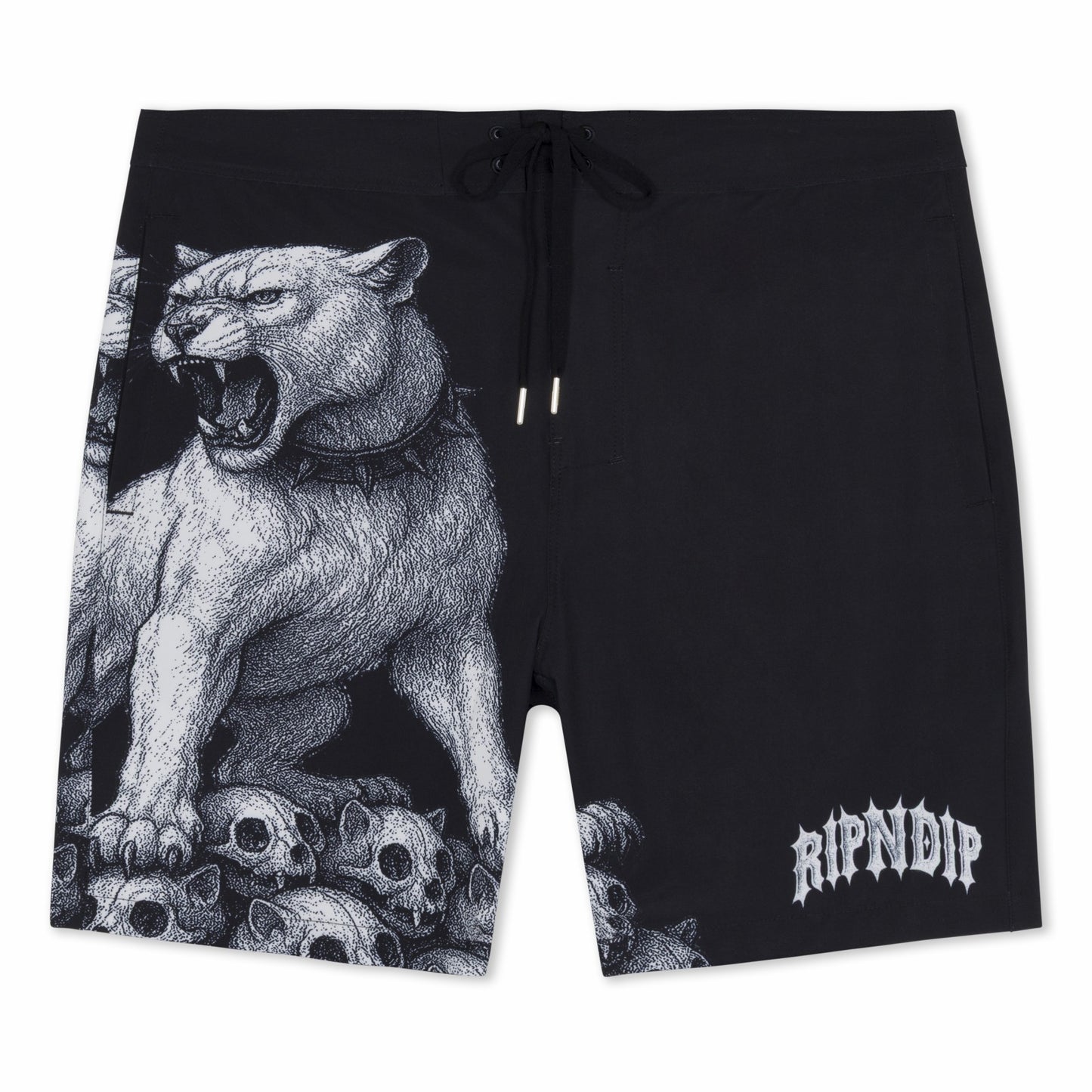 Wasteland Swim Shorts (Black) - Ripndip