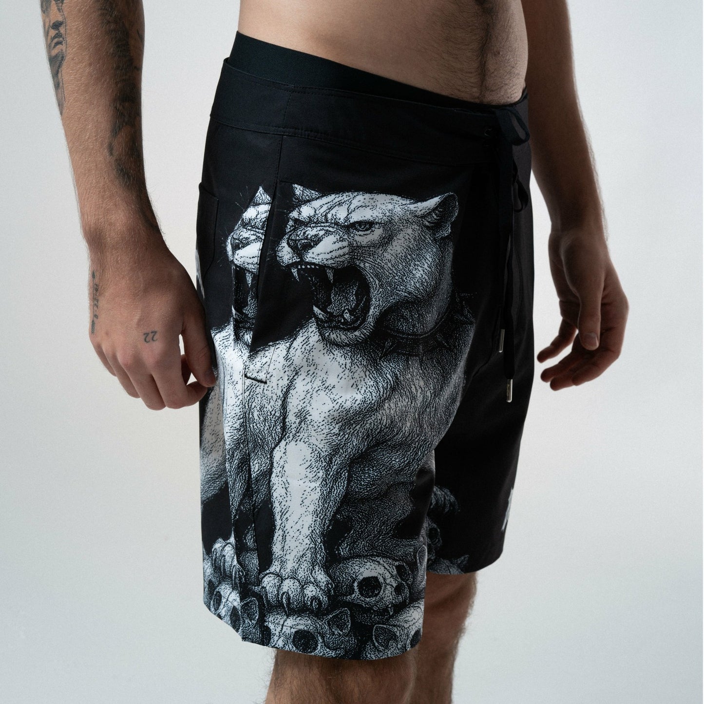 Wasteland Swim Shorts (Black) - Ripndip