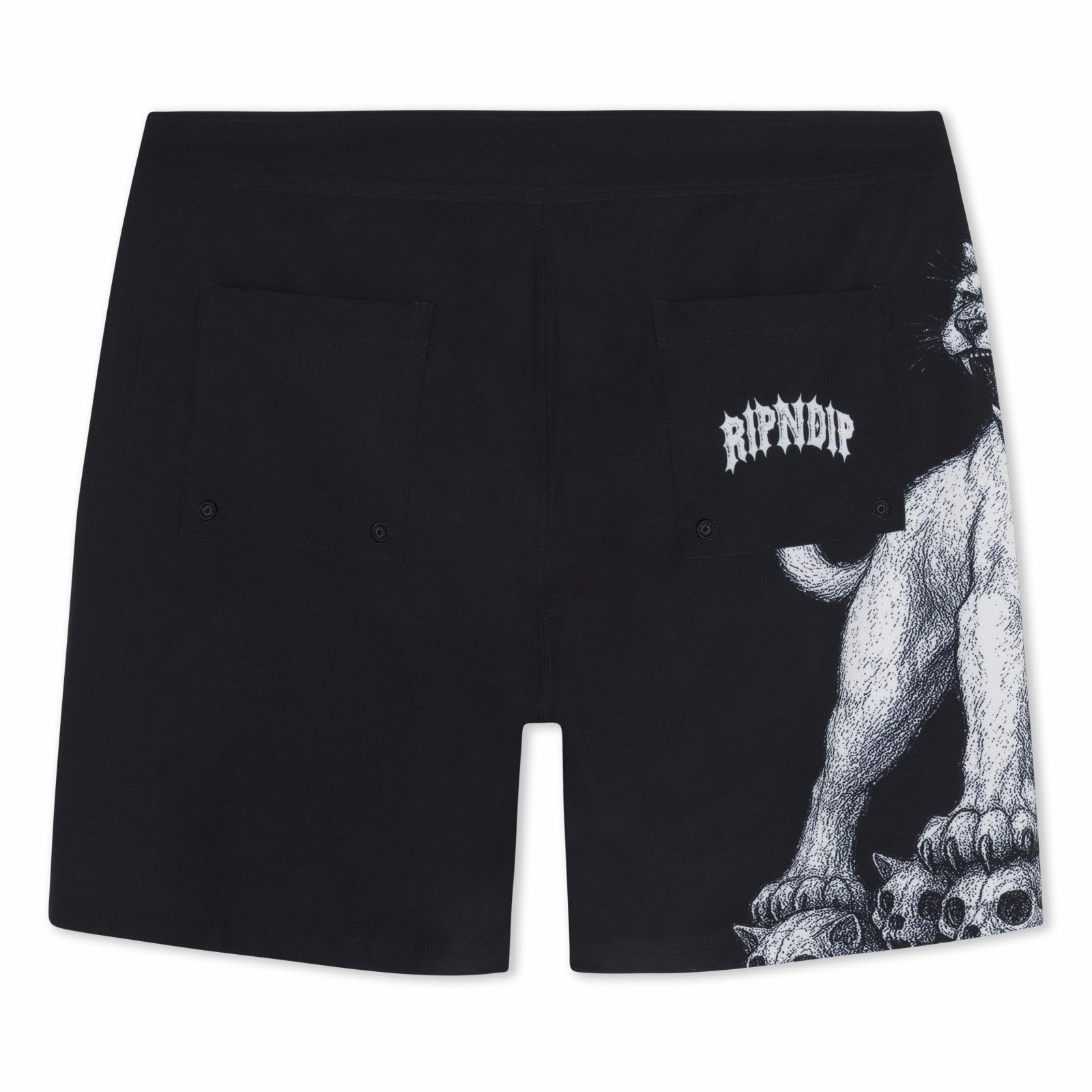 Wasteland Swim Shorts (Black) - Ripndip