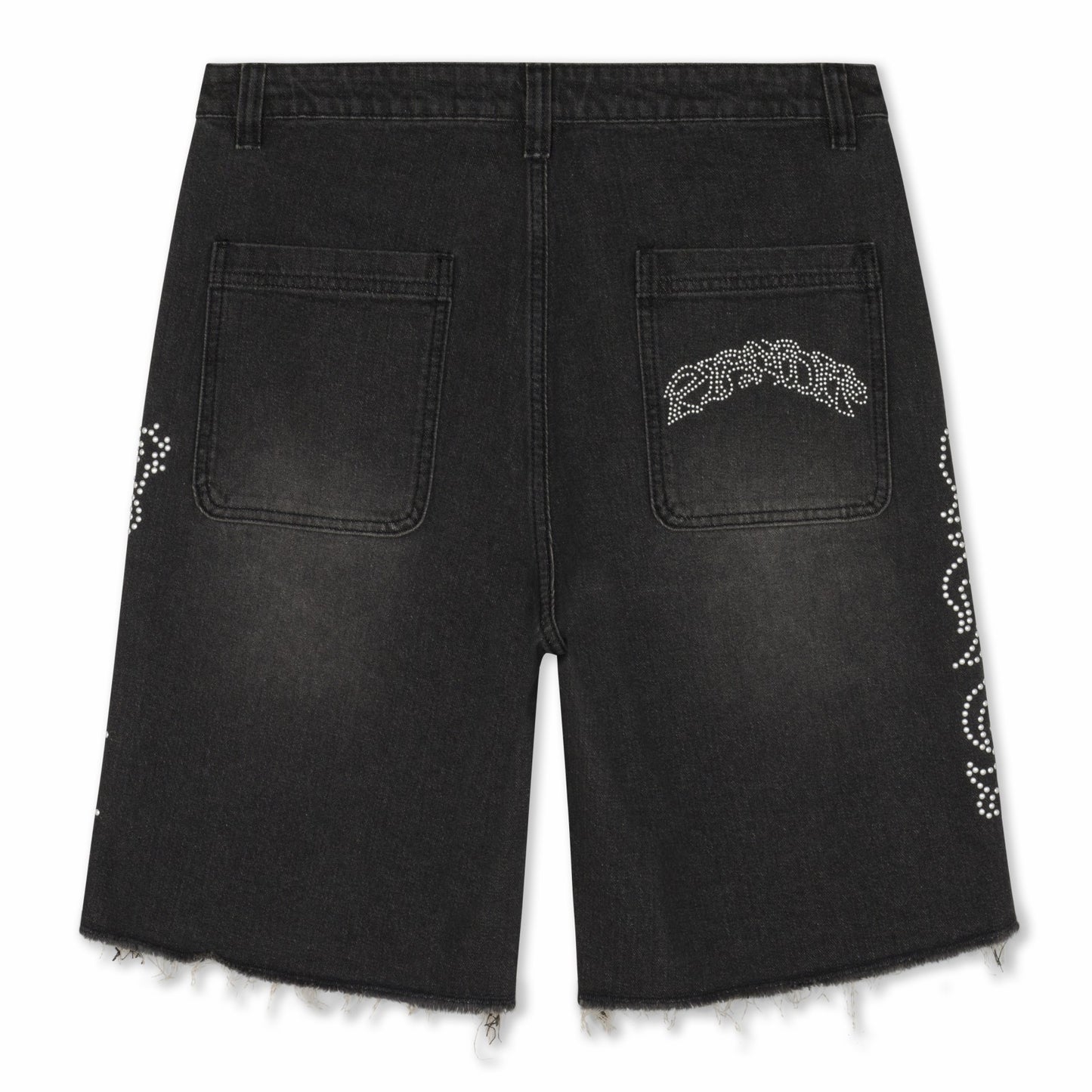 Pretty Flacko Denim Shorts (Black Vintage Wash Denim) - Ripndip