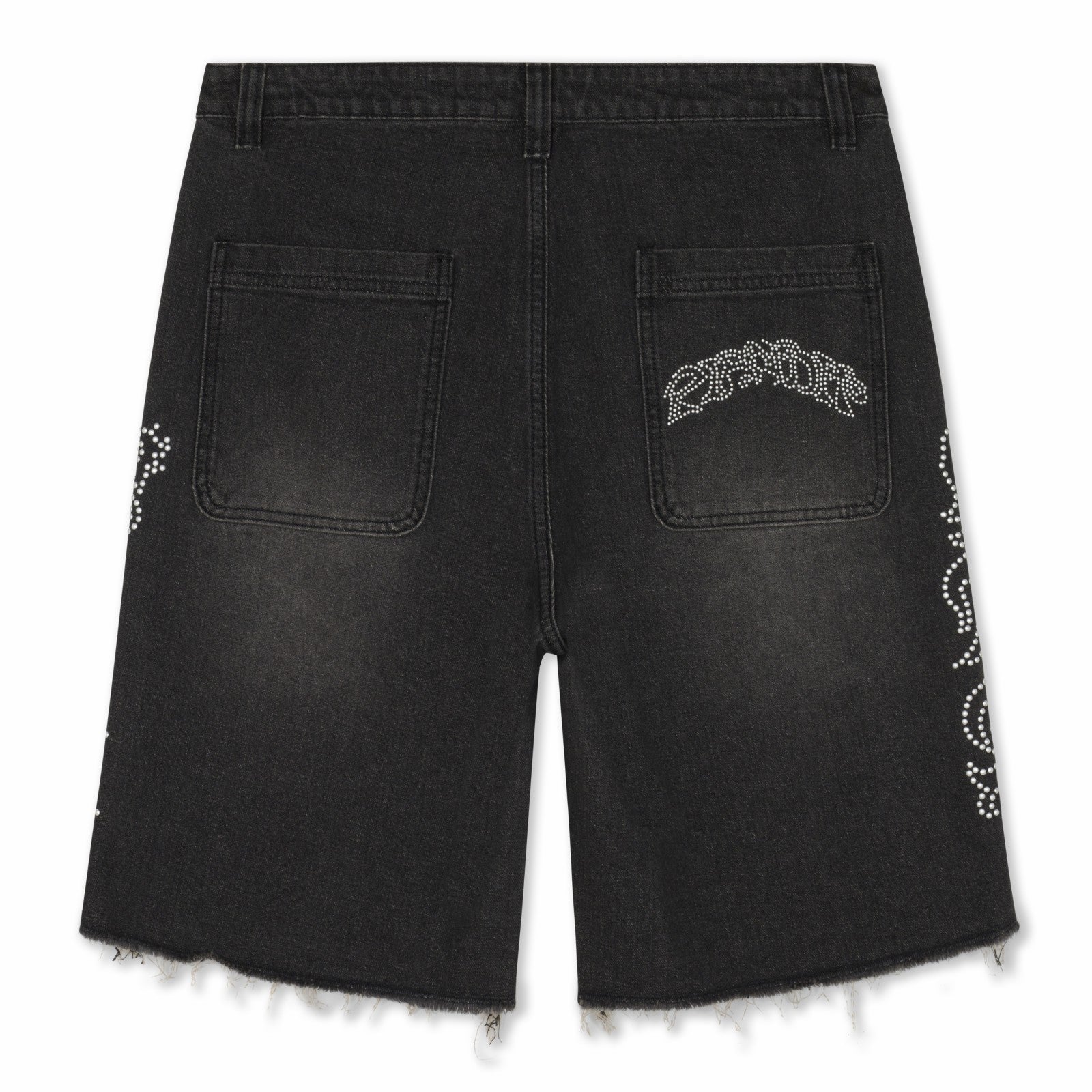 Pretty Flacko Denim Shorts (Black Vintage Wash Denim) - Ripndip