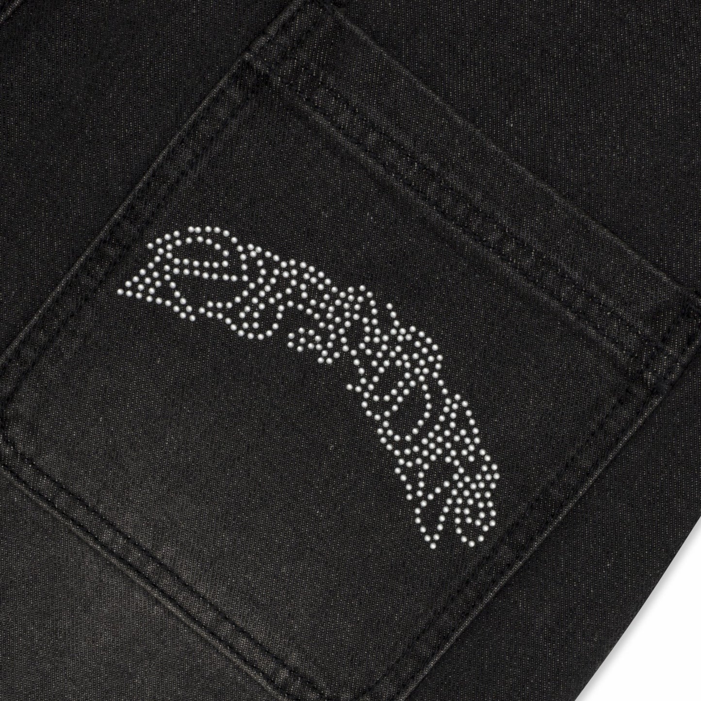 Pretty Flacko Denim Shorts (Black Vintage Wash Denim) - Ripndip