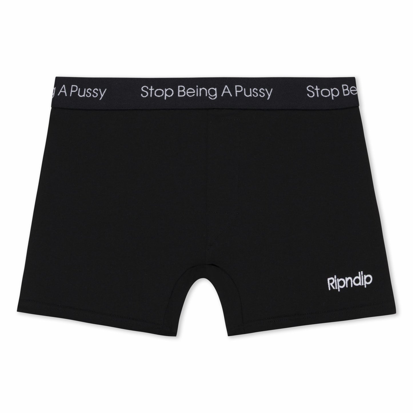 Stop Being A Pussy Boxers (Black) - Ripndip