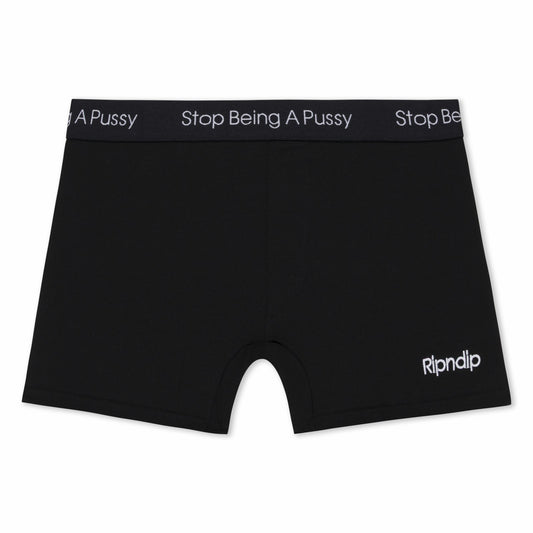 Stop Being A Pussy Boxers (Black) - Ripndip