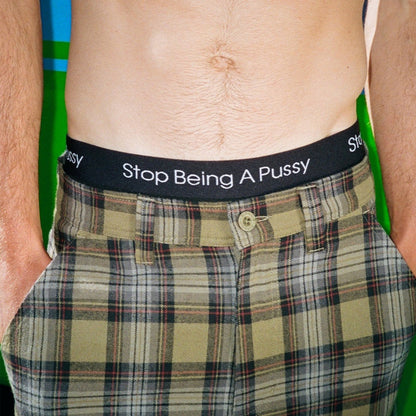 Stop Being A Pussy Boxers (Black) - Ripndip