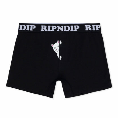 Peek A Nermal Boxers (Black) - Ripndip