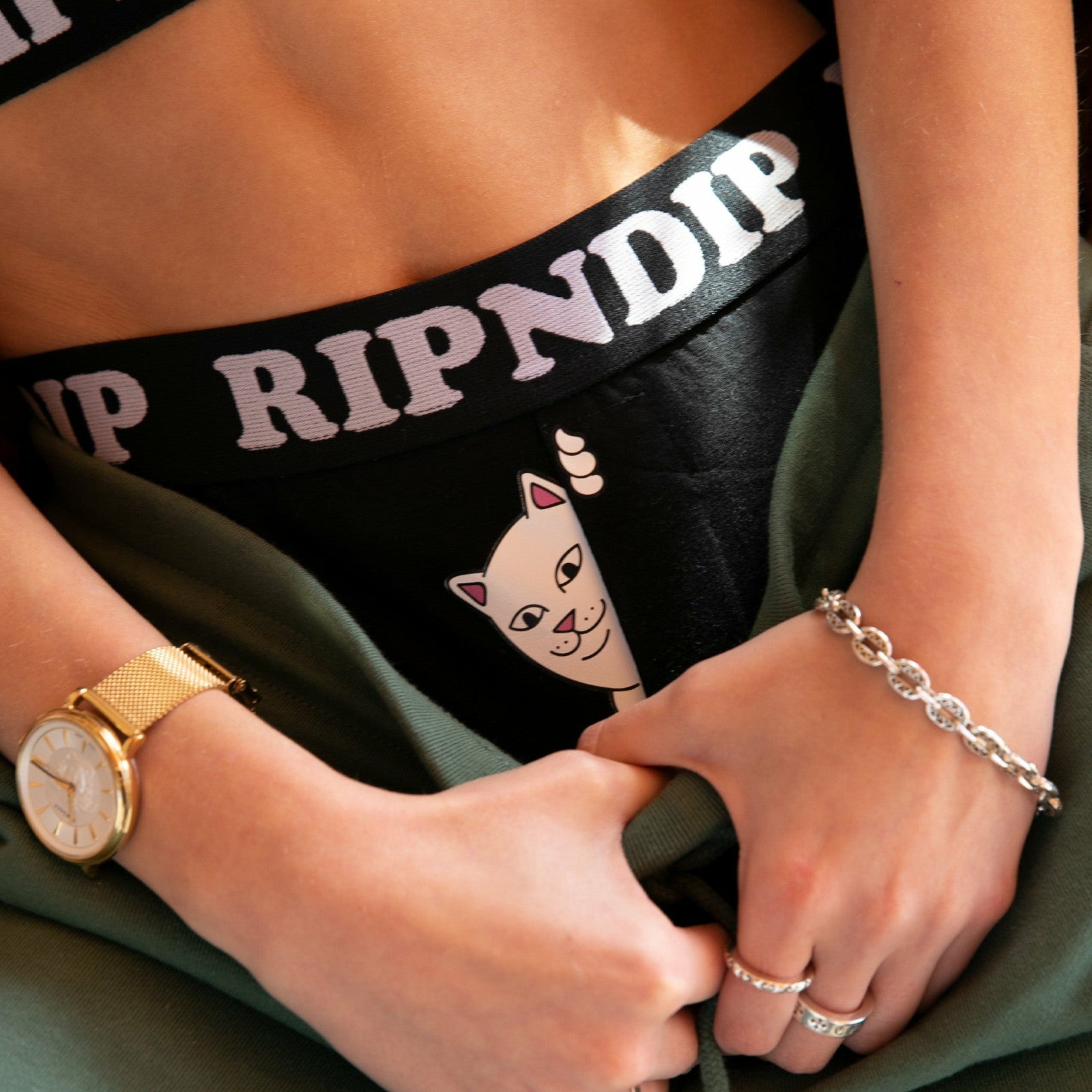 Peek A Nermal Boxers (Black) - Ripndip