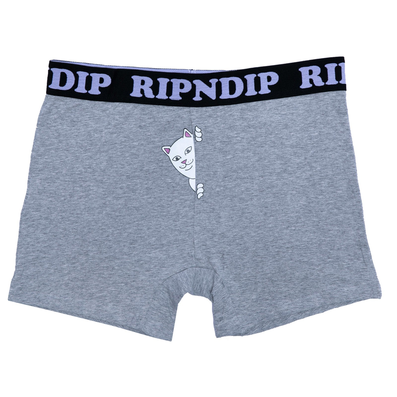Peek A Nermal Boxers (Heather Grey) - Ripndip