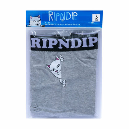 Peek A Nermal Boxers (Heather Grey) - Ripndip