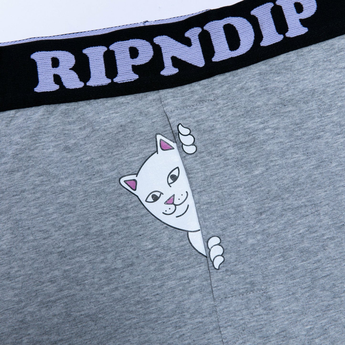 Peek A Nermal Boxers (Heather Grey) - Ripndip