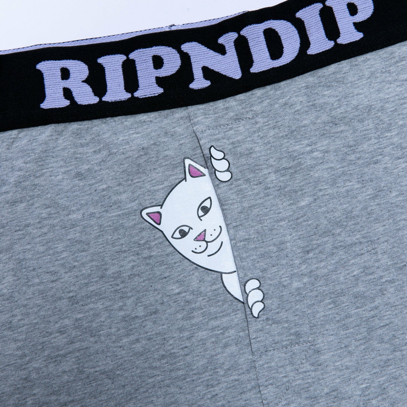 Peek A Nermal Boxers (Heather Grey) - Ripndip