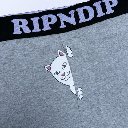 Peek A Nermal Boxers (Heather Grey) - Ripndip