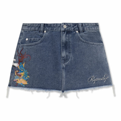 Travis Denim Skirt (Light Wash) - Ripndip