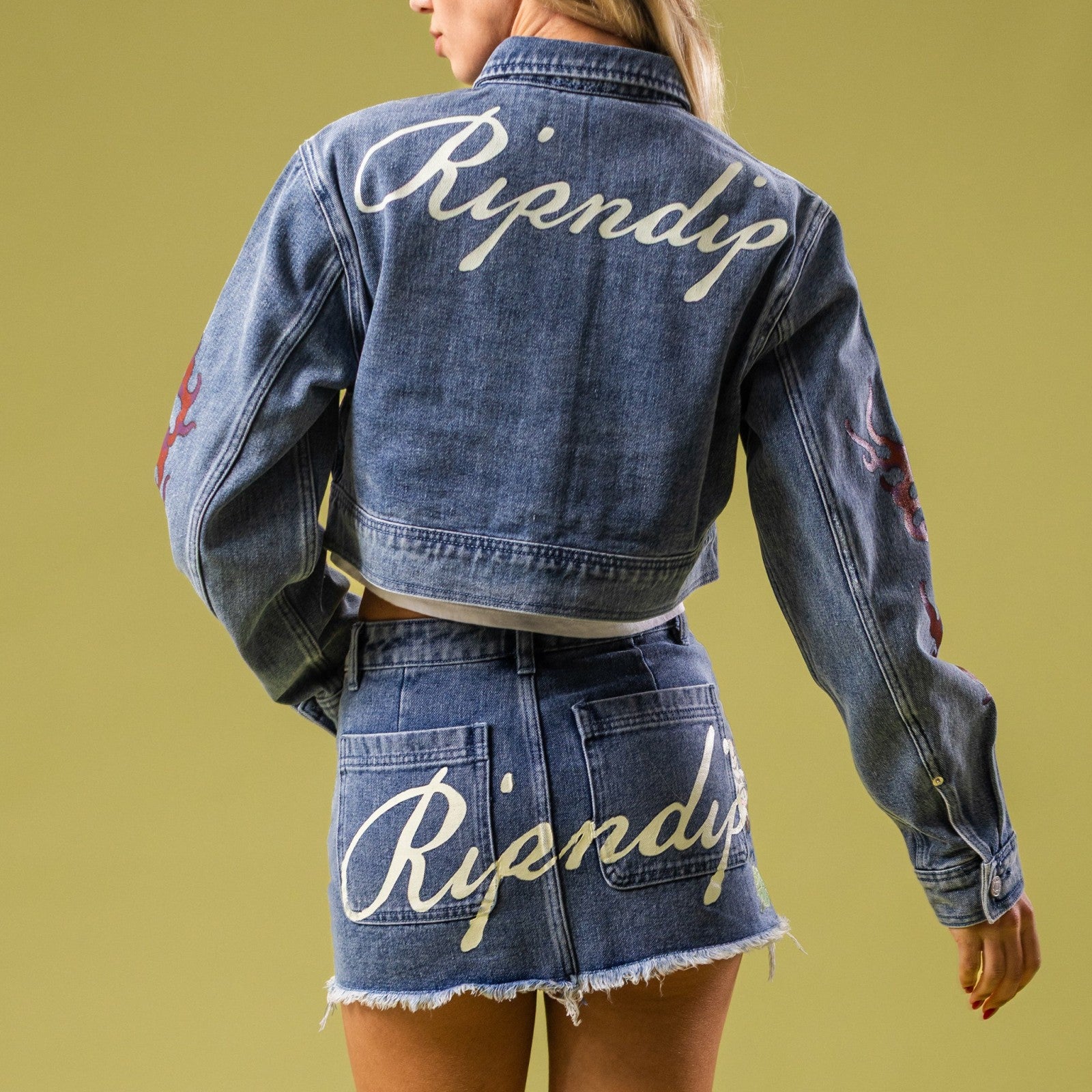 Travis Denim Skirt (Light Wash) - Ripndip