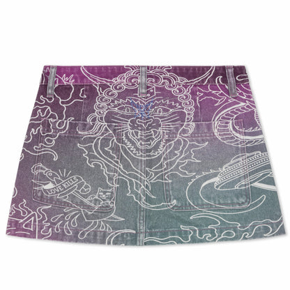 Trace Denim Skirt (Multi) - Ripndip