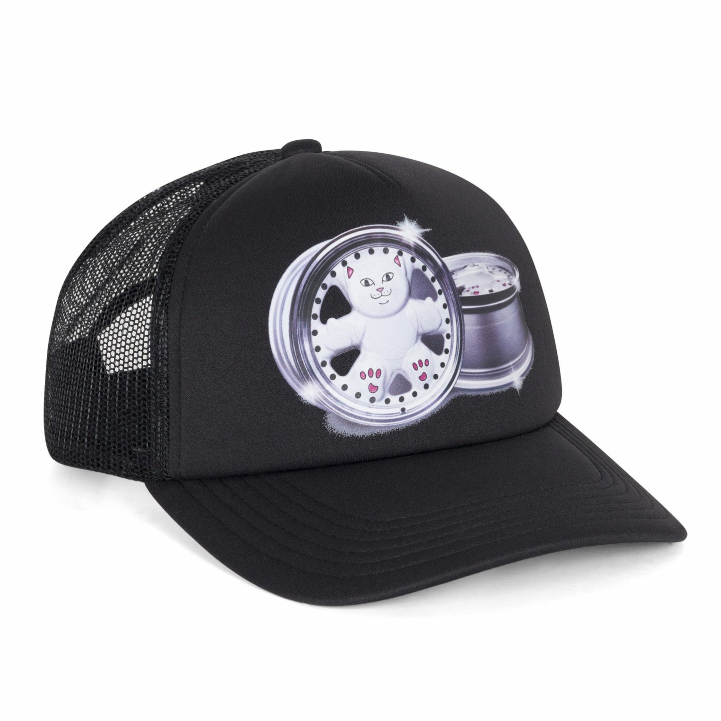 Nerm Wheels Trucker Hat (Black) - Ripndip