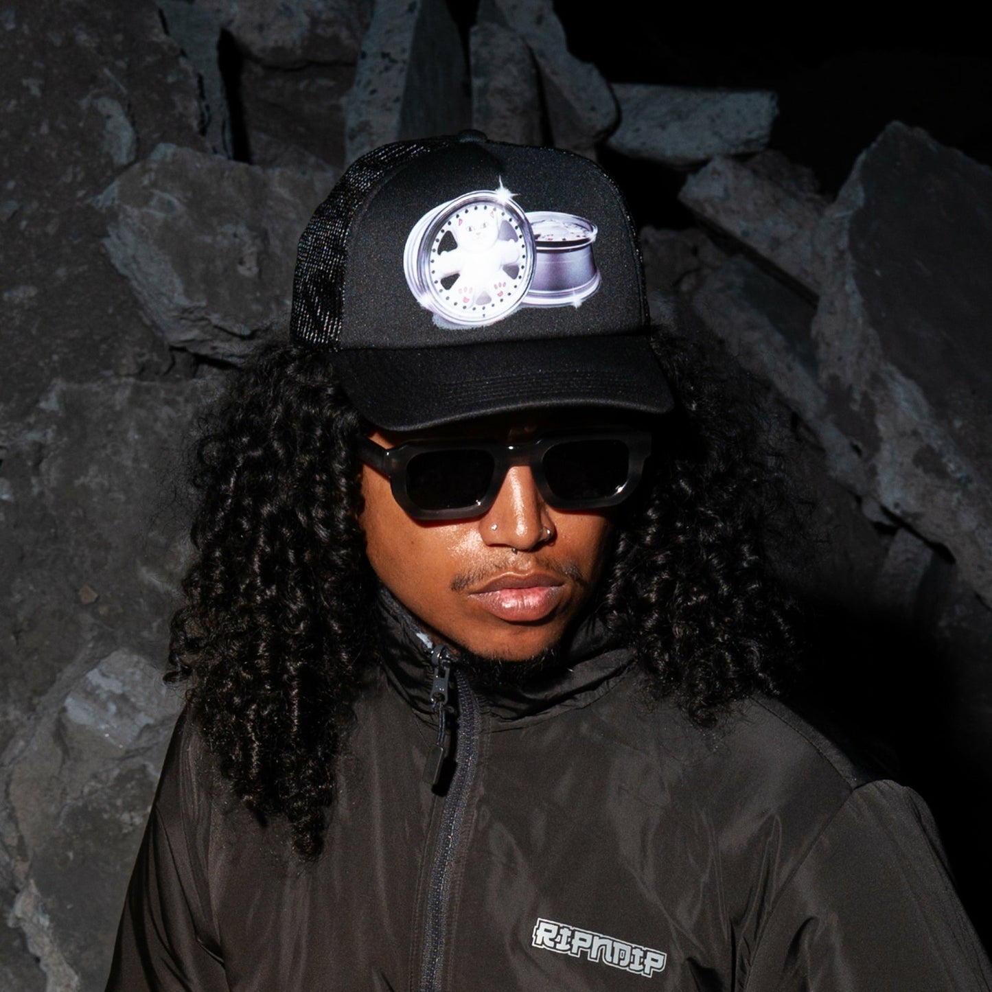 Nerm Wheels Trucker Hat (Black) - Ripndip