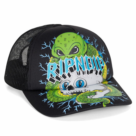 Skull and Bones Trucker Hat (Black) - Ripndip