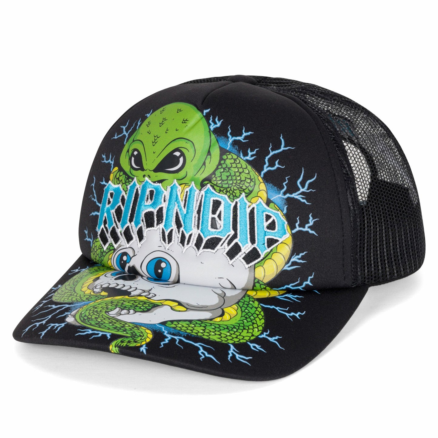 Skull and Bones Trucker Hat (Black) - Ripndip