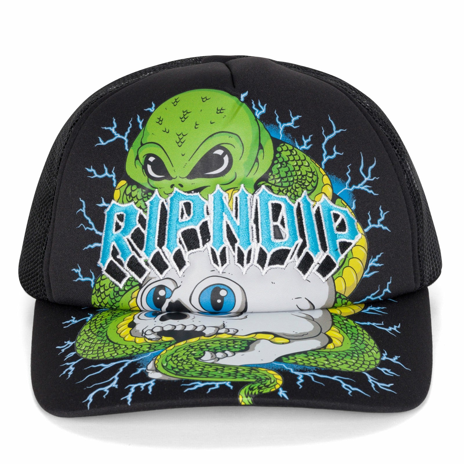 Skull and Bones Trucker Hat (Black) - Ripndip