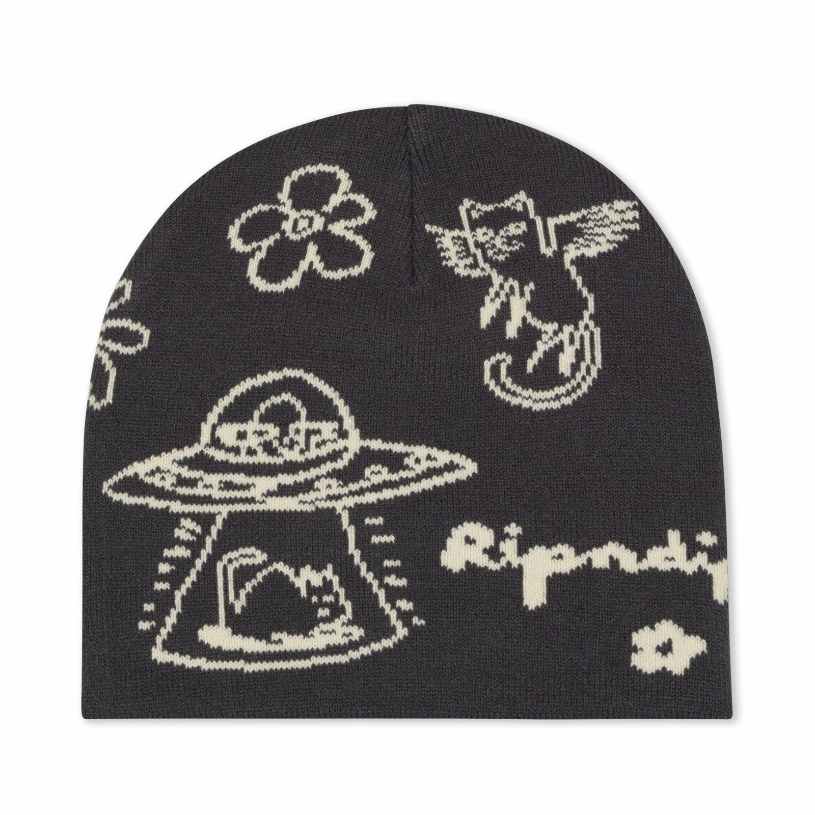 Blonded Skull Beanie (Charcoal) - Ripndip