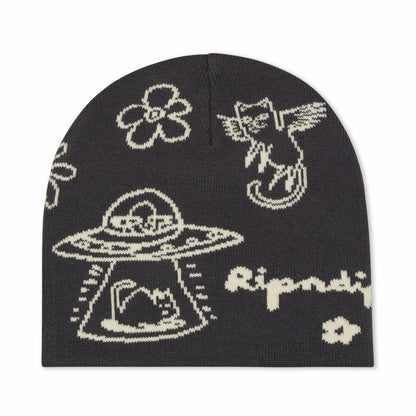 Blonded Skull Beanie (Charcoal) - Ripndip