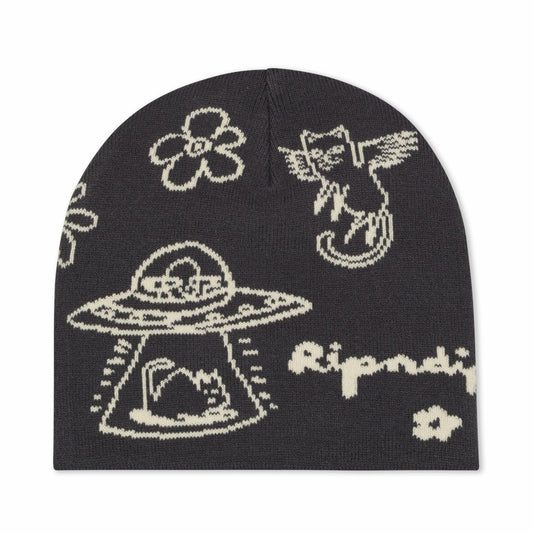 Blonded Skull Beanie (Charcoal) - Ripndip