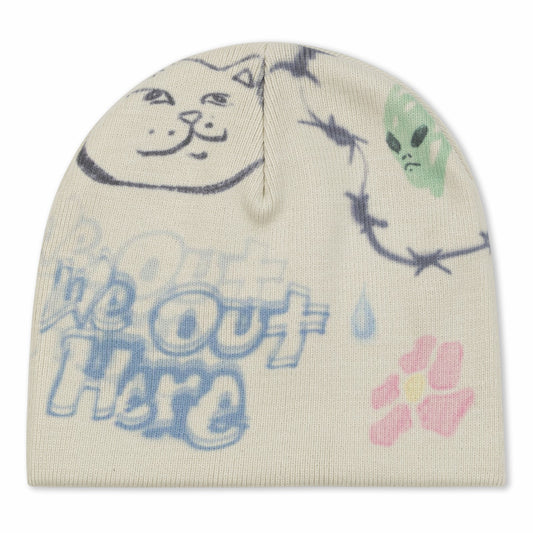 Goosebumps Skull Beanie (Bone) - Ripndip