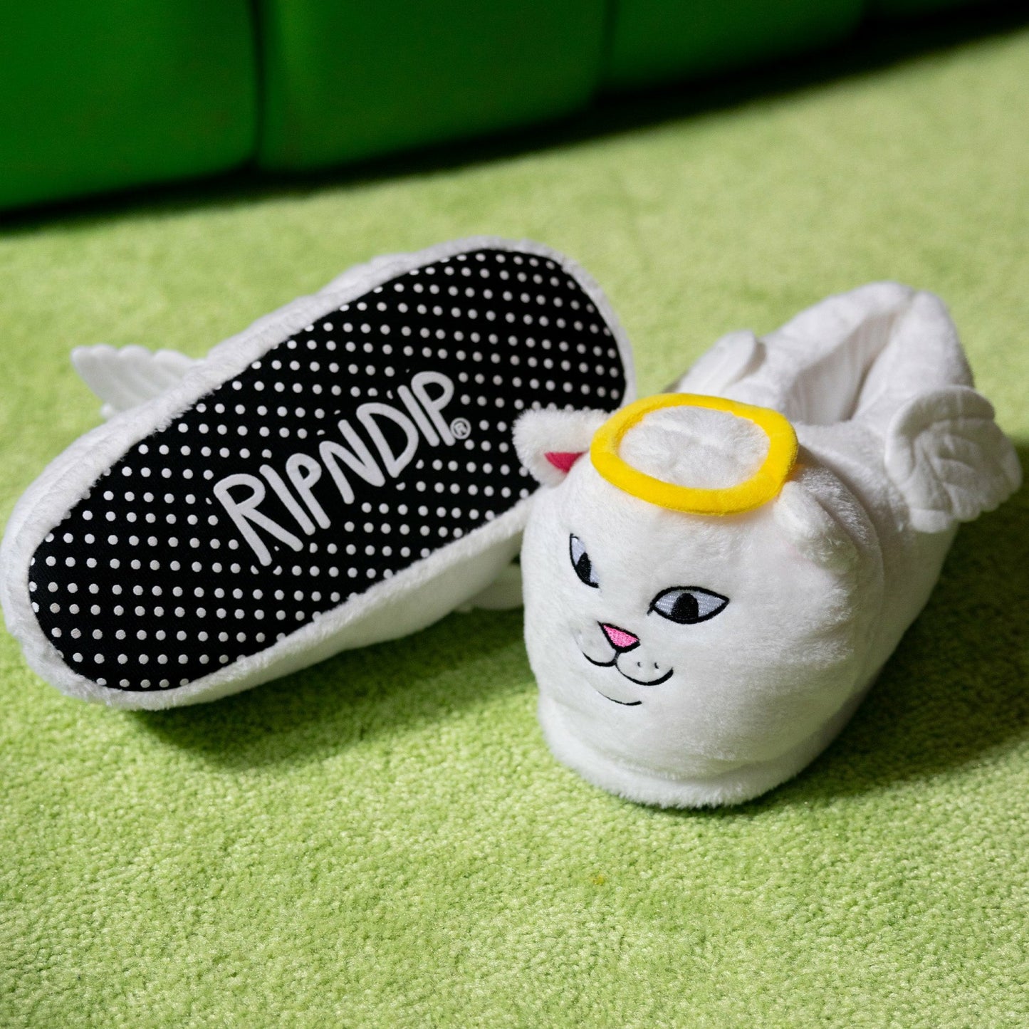 Lord Angel Plush Slippers (White) - Ripndip