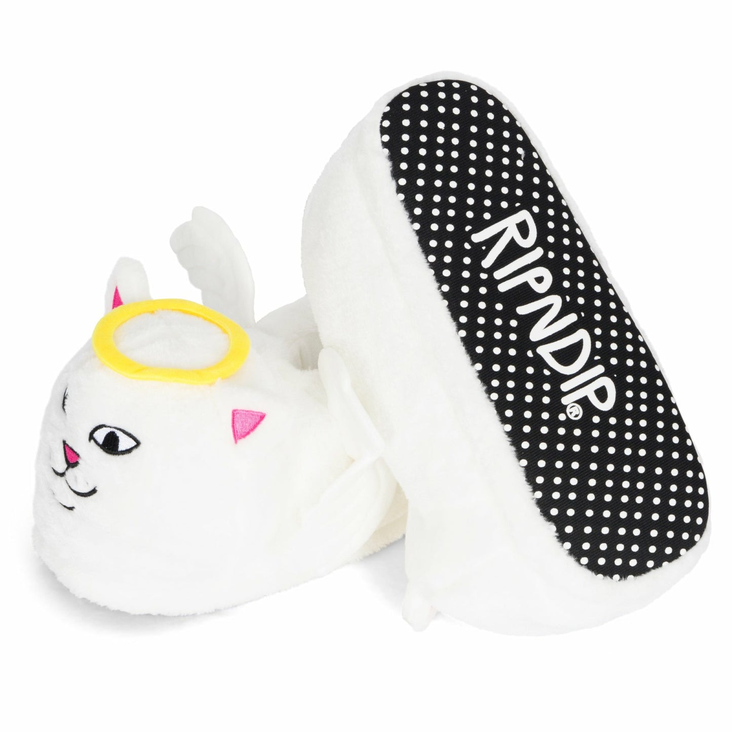 Lord Angel Plush Slippers (White) - Ripndip