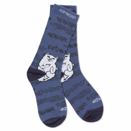 Lord Nermal Ghost Socks (Slate) - Ripndip