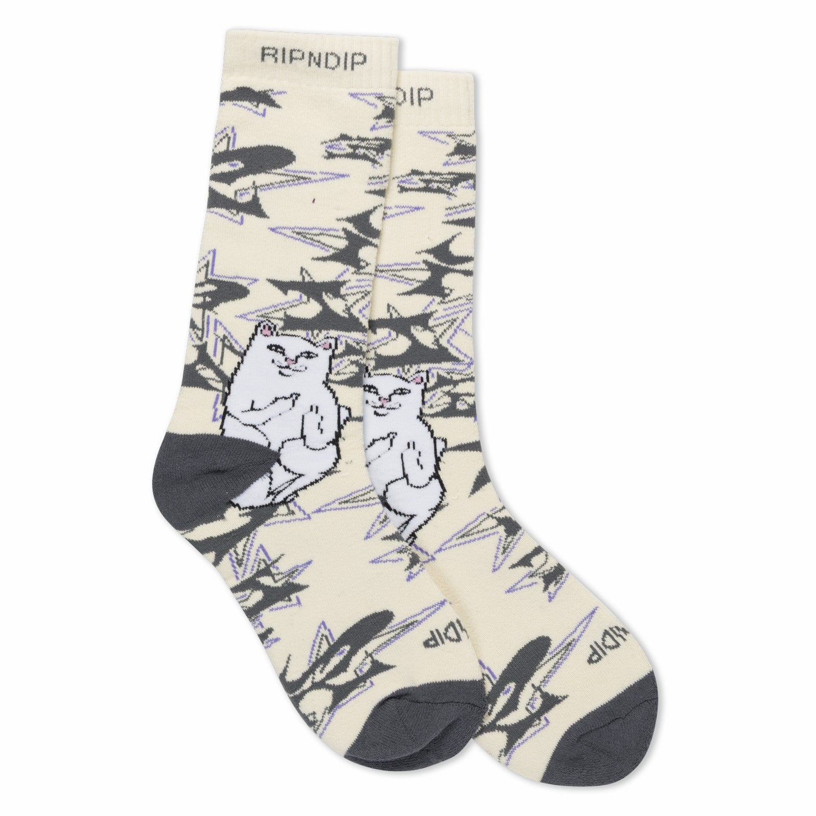Lord Nermal Wire Socks (Bone) - Ripndip