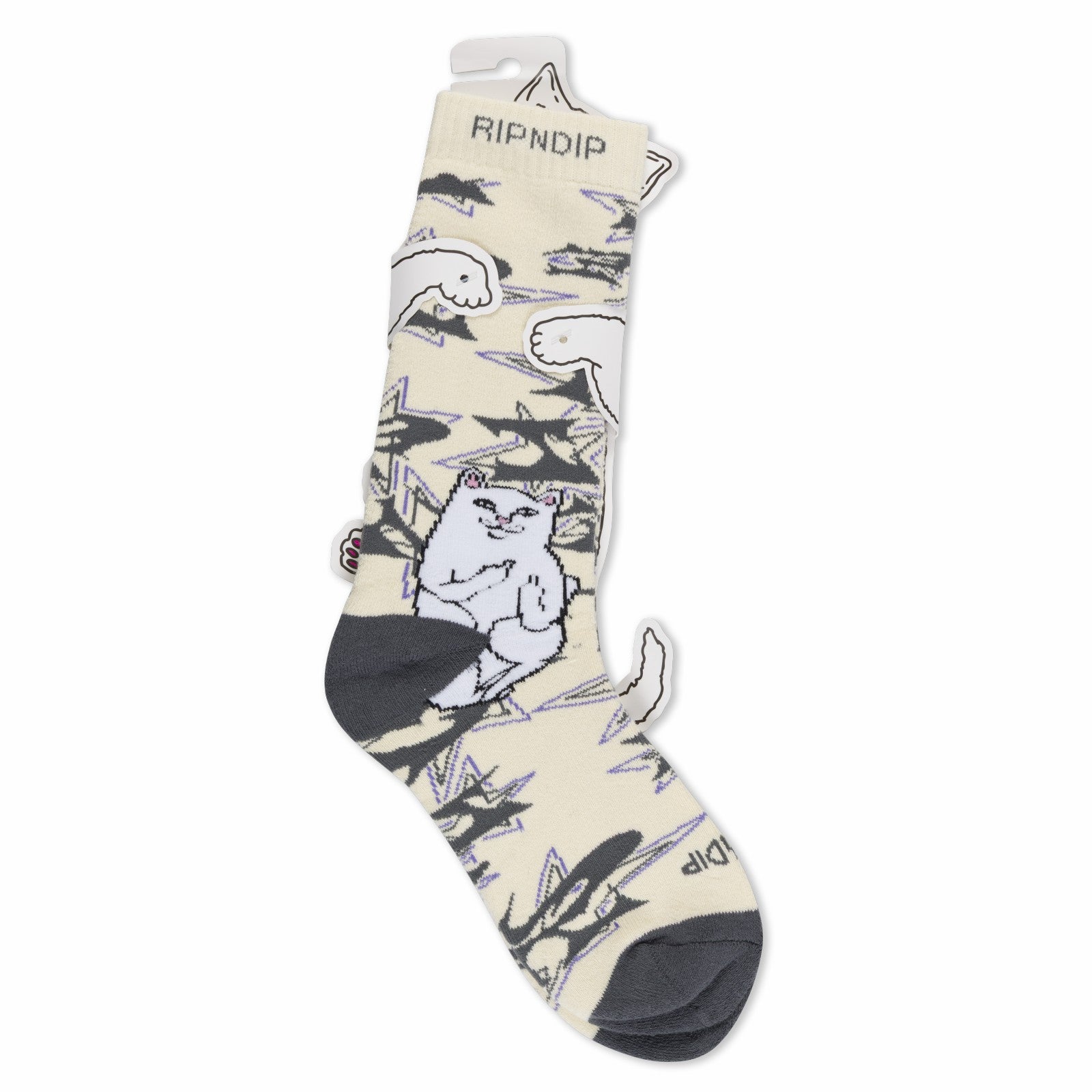 Lord Nermal Wire Socks (Bone) - Ripndip