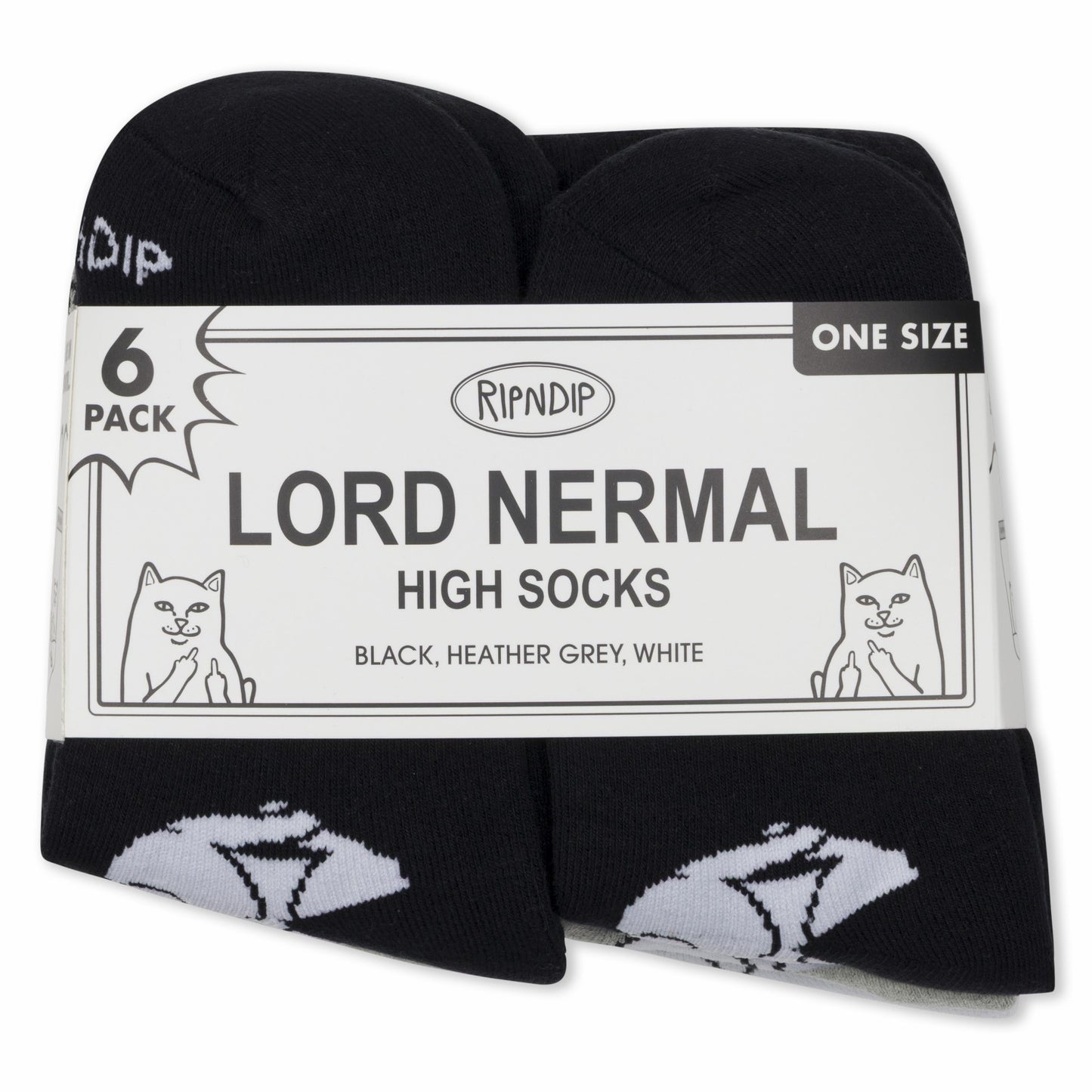 Lord Nermal Socks 6 Pack (Multi) - Ripndip