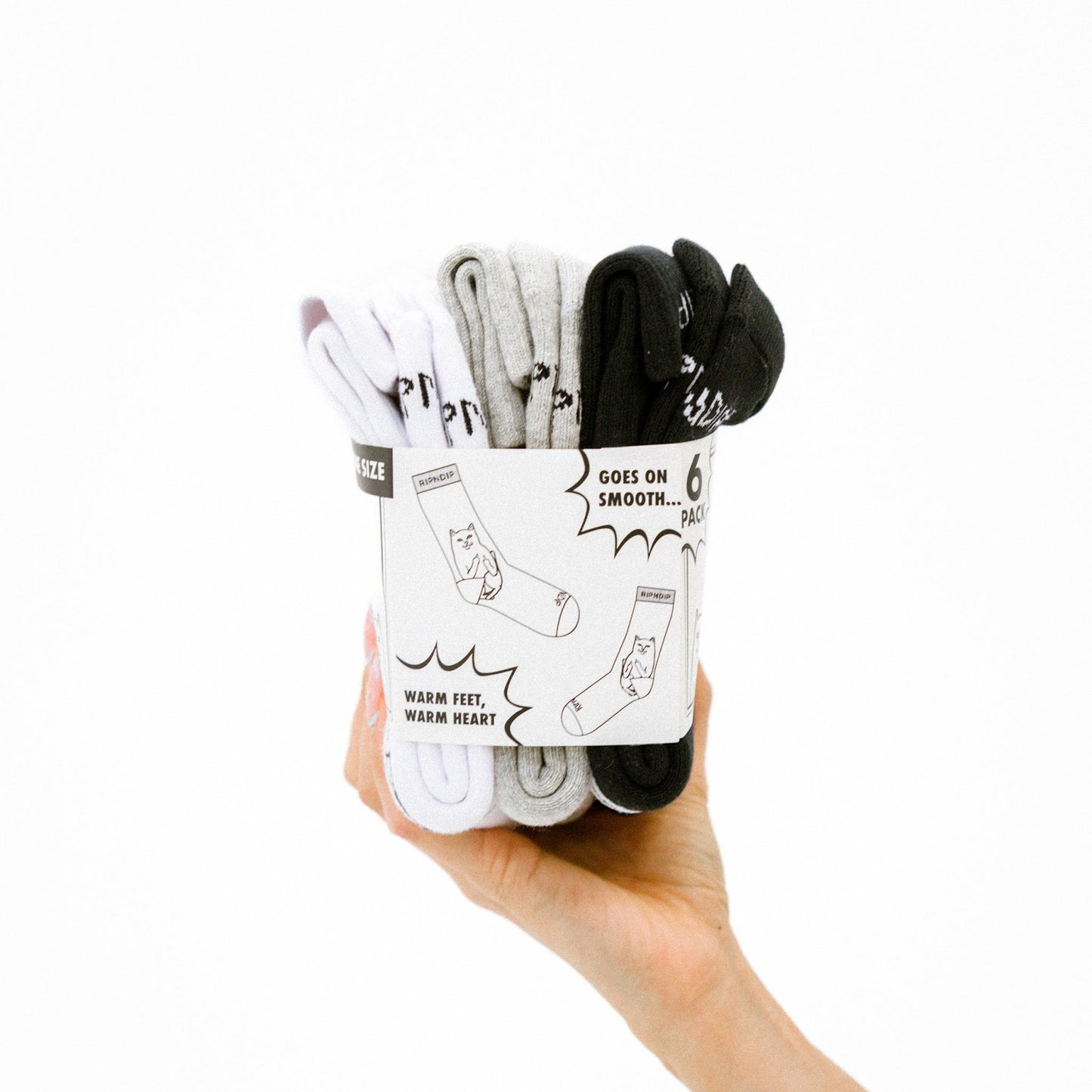 Lord Nermal Socks 6 Pack (Multi) - Ripndip