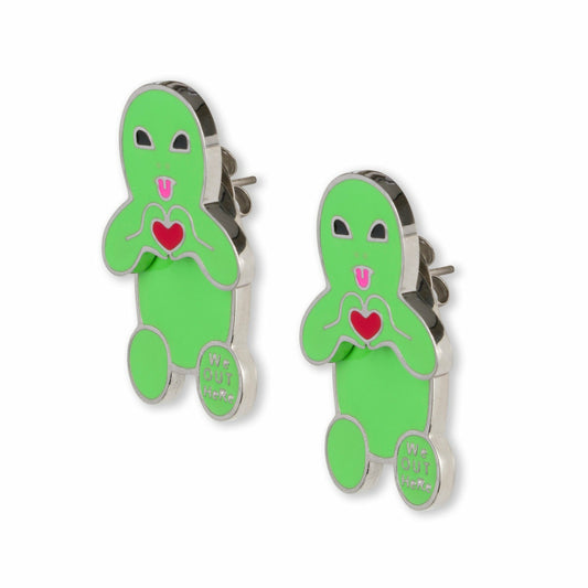 Alien Loves Earring Set (Green) - Ripndip