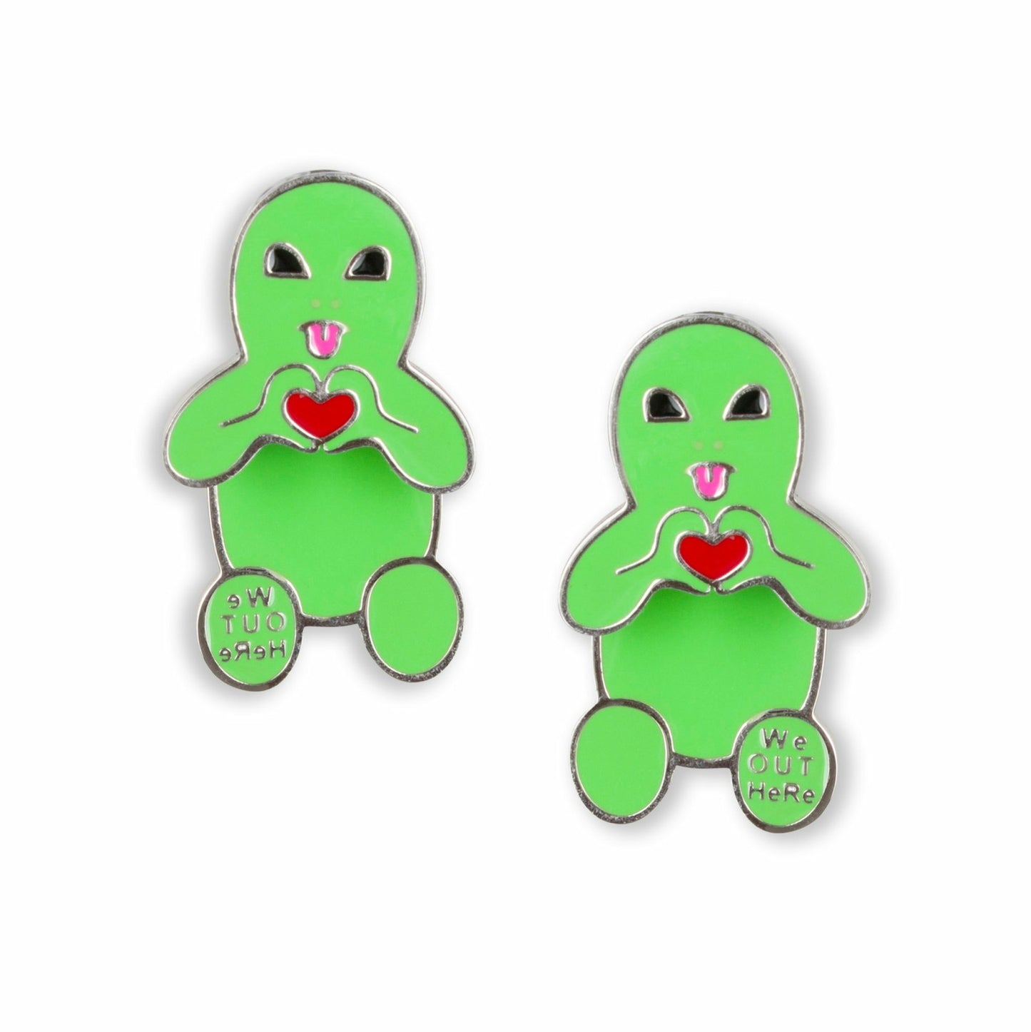 Alien Loves Earring Set (Green) - Ripndip